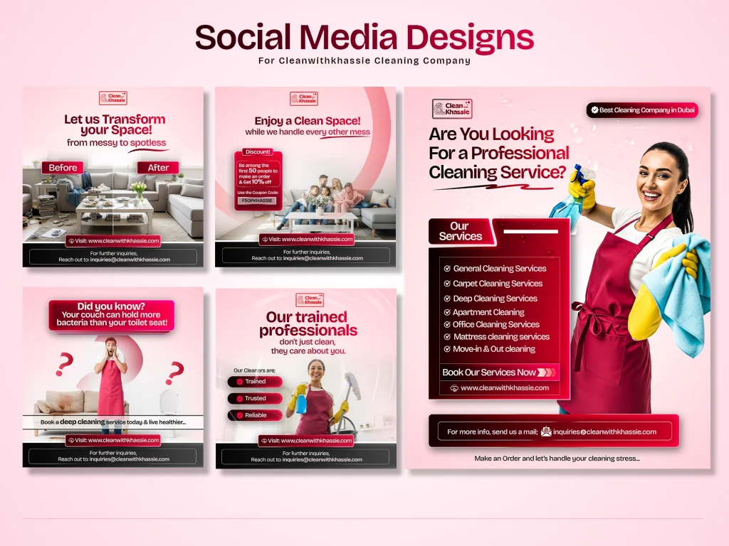 Social Media Designs for CleanwithKhassie