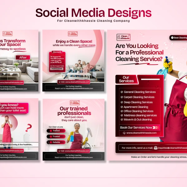 Social Media Designs for CleanwithKhassie